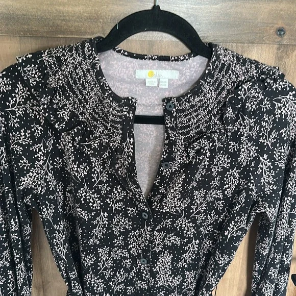 Boden Black and Pink Long Sleeve Dress - Picture 6 of 14